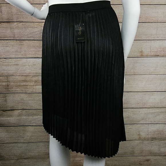 THALIA Sodi black tea length accordion pleat skrit - Picture 6 of 8